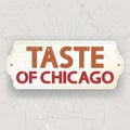 Taste of Chicago vintage banner, poster, card.